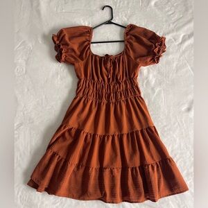 Liberty Love Rust Tiered Junior Dress